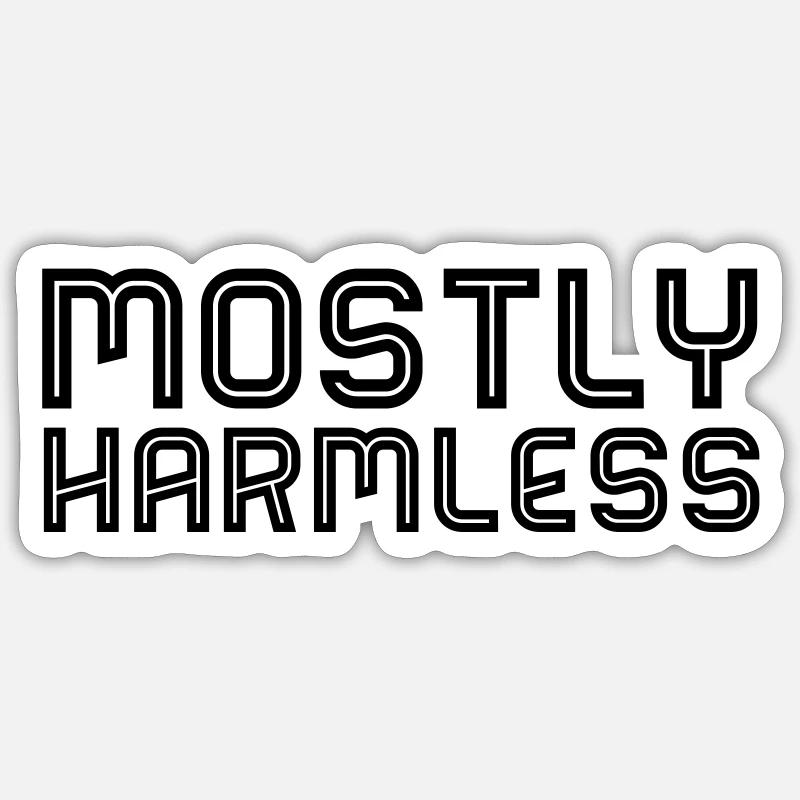 Mostly Harmless - Sticker Größe S (10 x 10 cm) - Mattweiß
