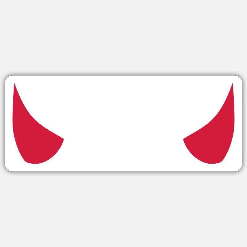 Diable - Sticker taille S (10 x 10 cm) - blanc mat