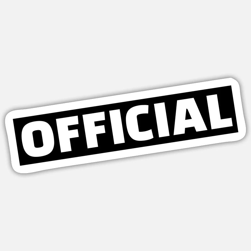 Official - Sticker Größe S (10 x 10 cm) - Mattweiß