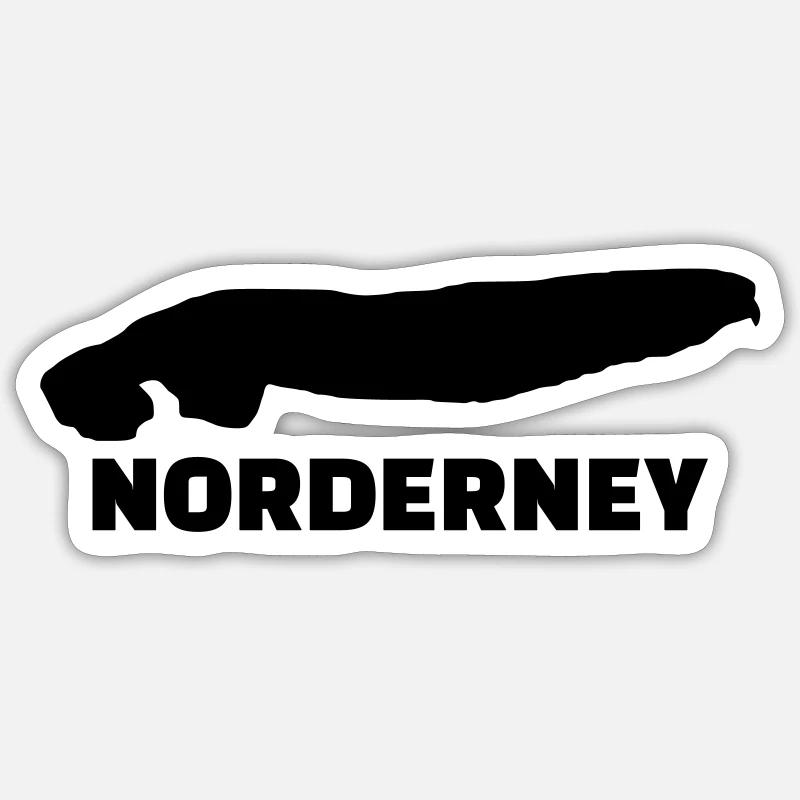 Norderney - Sticker Größe S (10 x 10 cm) - Mattweiß
