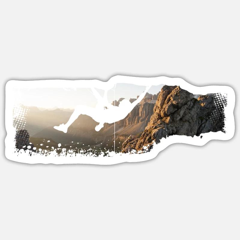 Extremklettern Klettern extreme climbing Bouldern Sticker Größe S (10 x 10 cm)