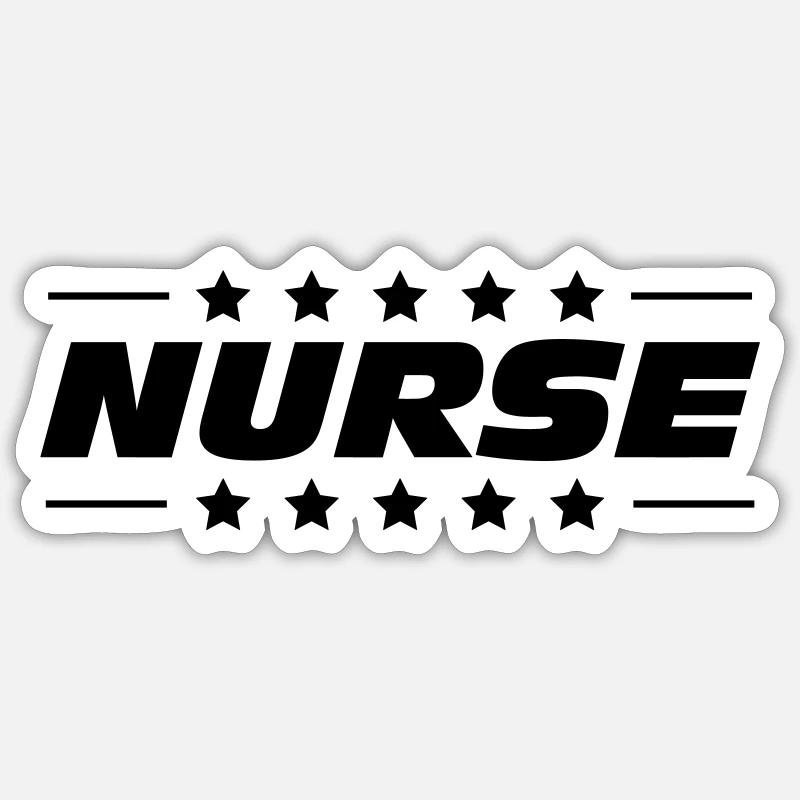 Nurse - Sticker Größe S (10 x 10 cm) - Mattweiß