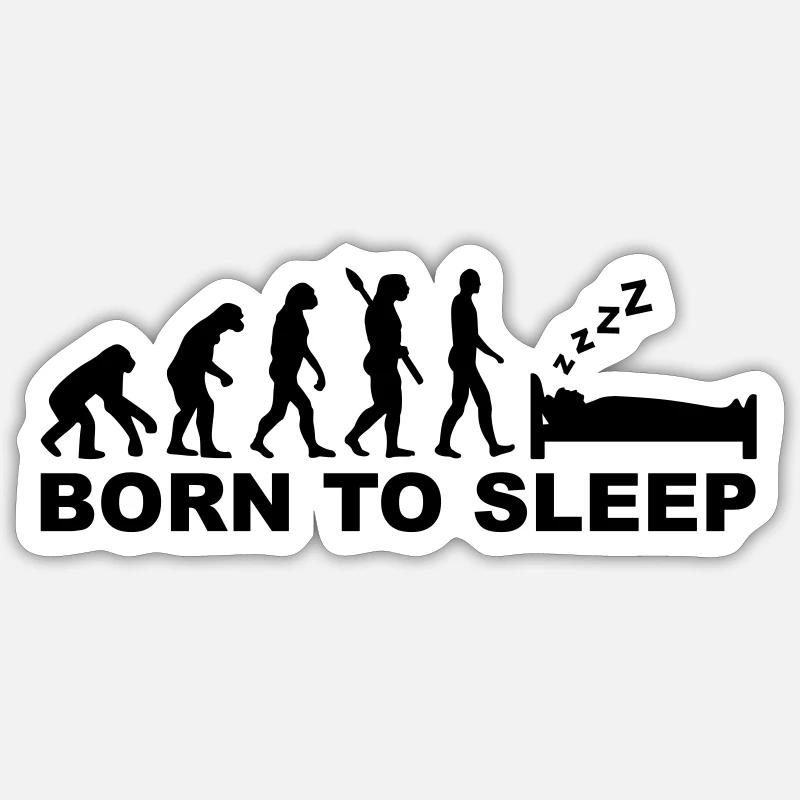 Evolution Dormir Sticker taille S (10 x 10 cm)