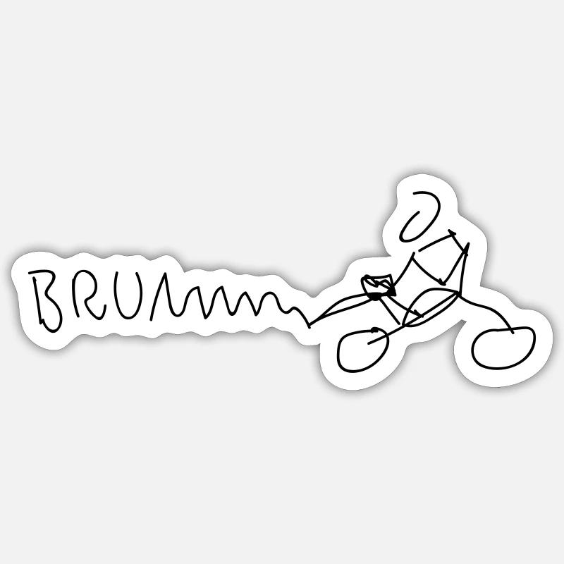 motorcycle - Sticker size S (10 x 10 cm) - white matte