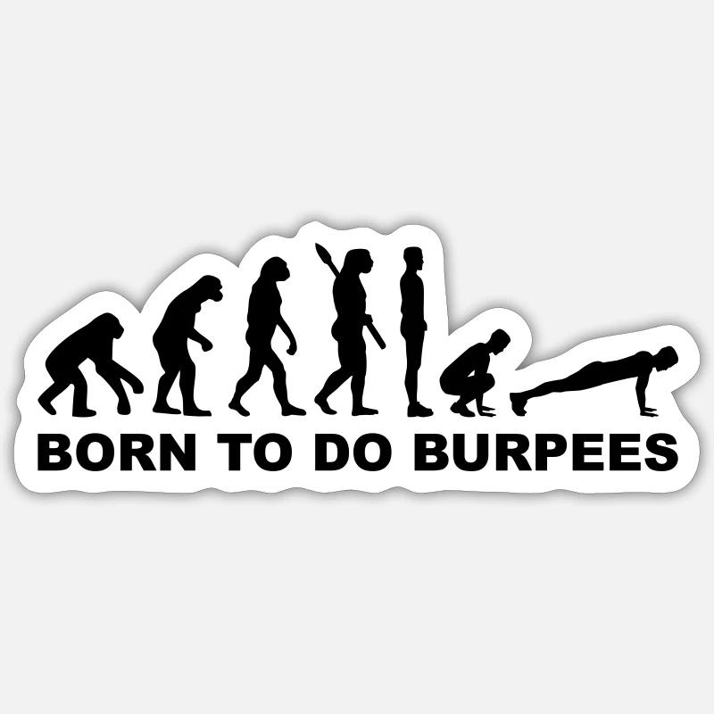 Burpees Sticker Größe S (10 x 10 cm)