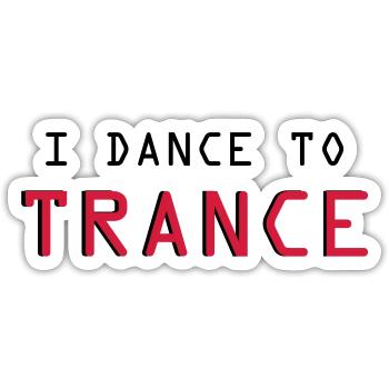Trance - Sticker size S (10 x 10 cm) - white matte - Front