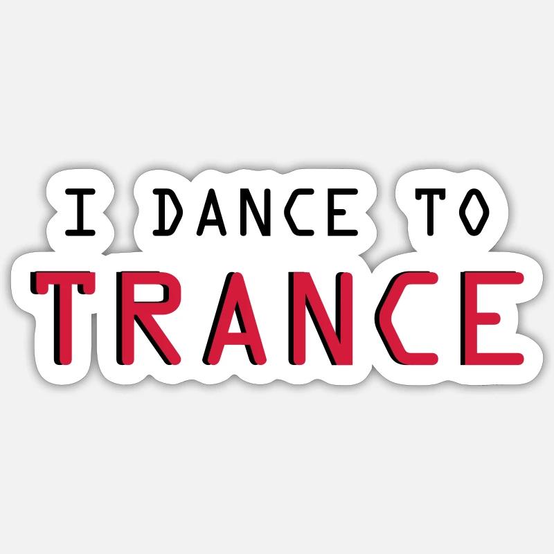 Trance - Sticker Größe S (10 x 10 cm) - Mattweiß