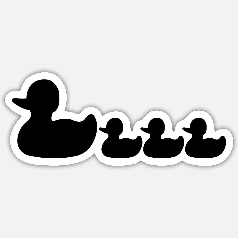 Enten - Sticker Größe S (10 x 10 cm) - Mattweiß