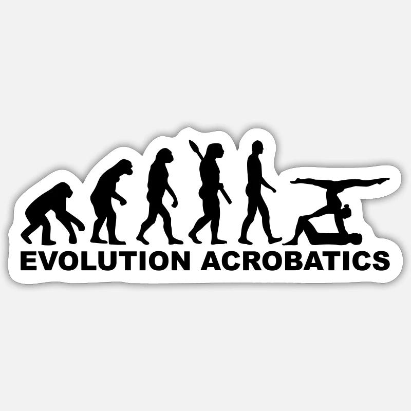 Evolution Acrobatics - Sticker taille S (10 x 10 cm) - blanc mat
