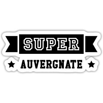 Auvergne / Auvergnat / Auvergnate / Région France - Sticker taille S (10 x 10 cm) - blanc mat - Devant