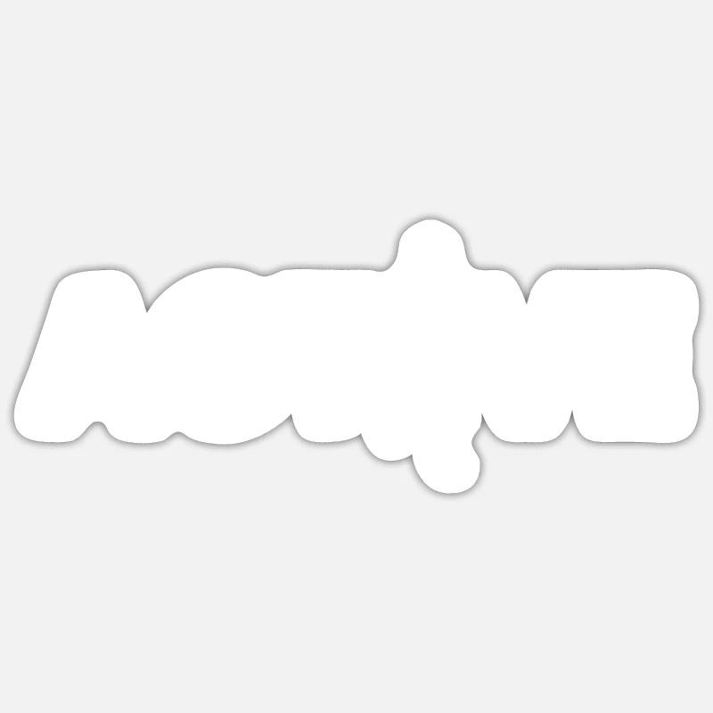 To run - Sticker size S (10 x 10 cm) - white matte