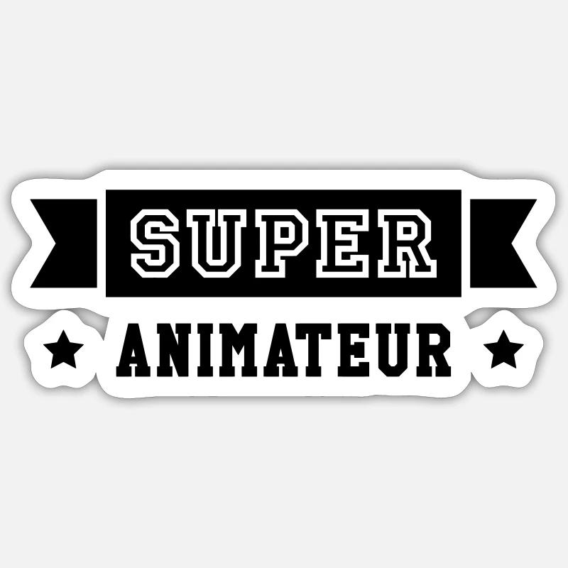 Animateur / Animatrice / Animation / Vacances - Sticker taille S (10 x 10 cm) - blanc mat