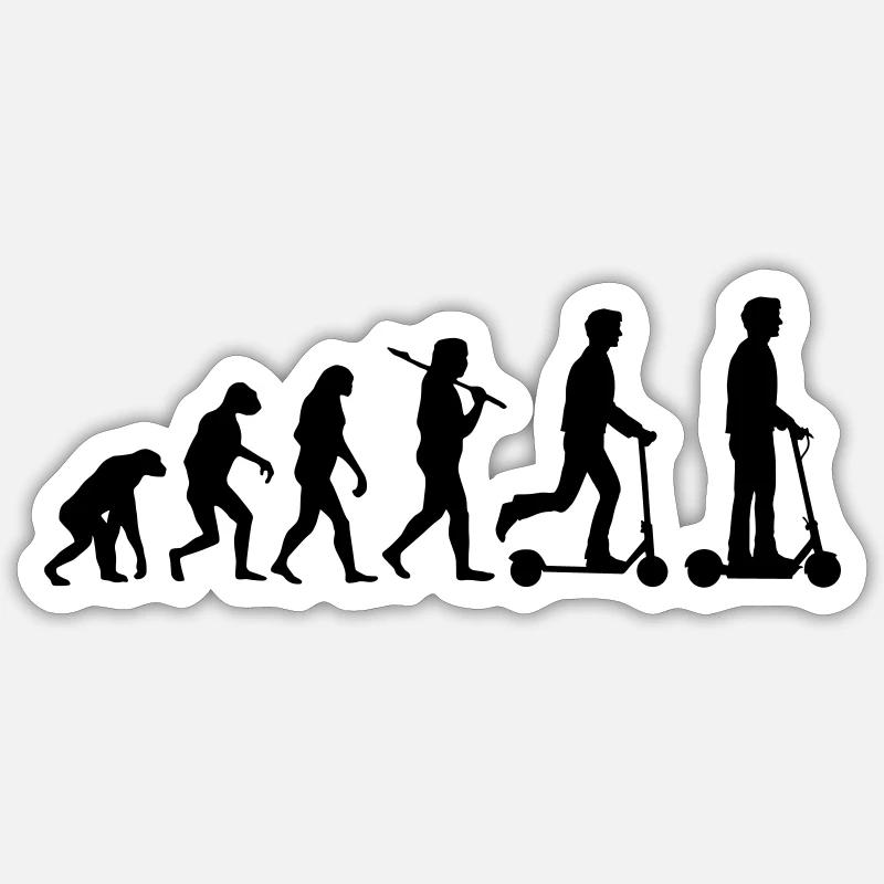 Evolution Escooter Elektroroller Sticker Größe S (10 x 10 cm)