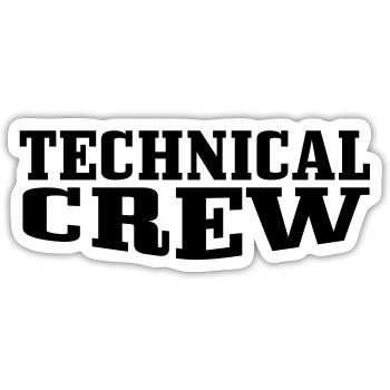 Technical Crew 2 - Sticker Größe S (10 x 10 cm) - Mattweiß - Vorne
