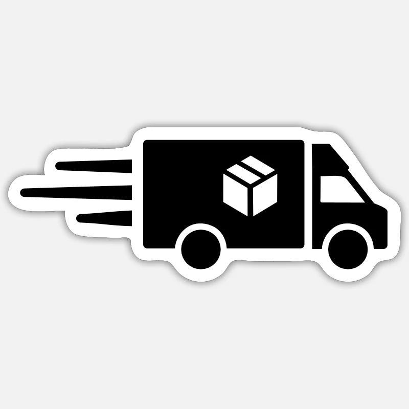 LKW - Sticker Größe S (10 x 10 cm) - Mattweiß