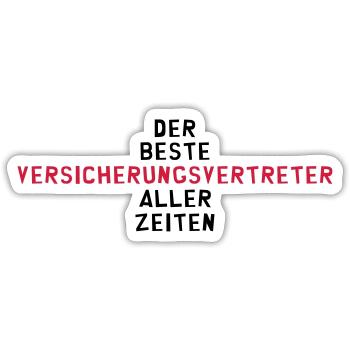 Versicherungsvertreter Versicherer Versicherung - Sticker Größe S (10 x 10 cm) - Mattweiß - Vorne