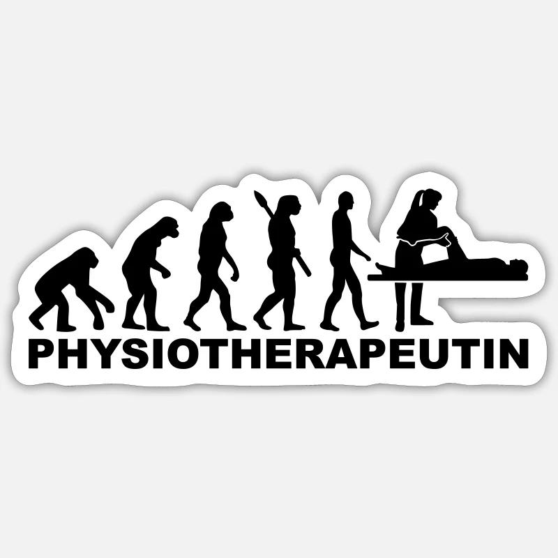Physiotherapeutin - Sticker Größe S (10 x 10 cm) - Mattweiß
