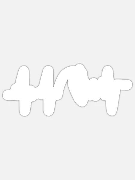 Heartbeat Horse - Herzschlag Pferd - Sticker Größe S (10 x 10 cm) - Mattweiß
