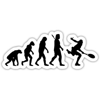 Evolution Tennis - Sticker Größe S (10 x 10 cm) - Mattweiß - Vorne