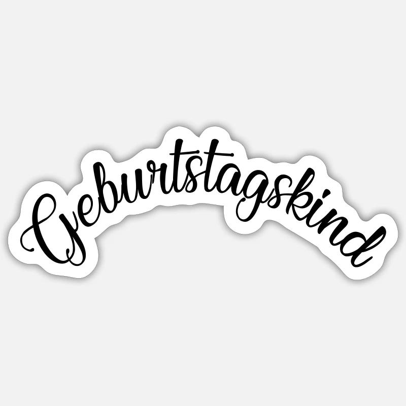 Geburtstagskind - Sticker Größe S (10 x 10 cm) - Mattweiß