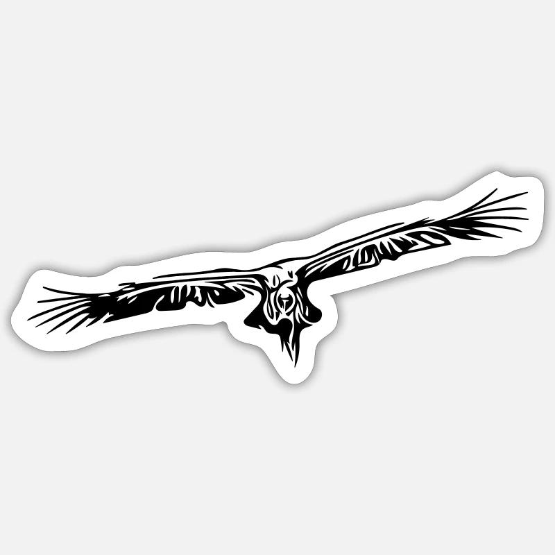 Geier Vogel Sticker Größe S (10 x 10 cm)