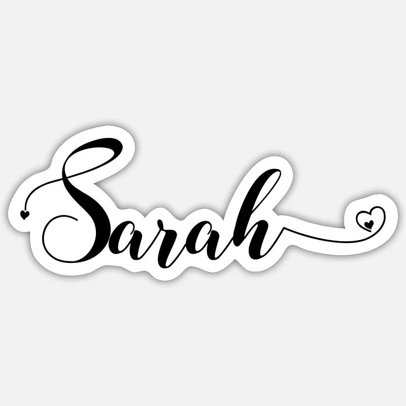 sarah - Sticker Größe S (10 x 10 cm) - Mattweiß