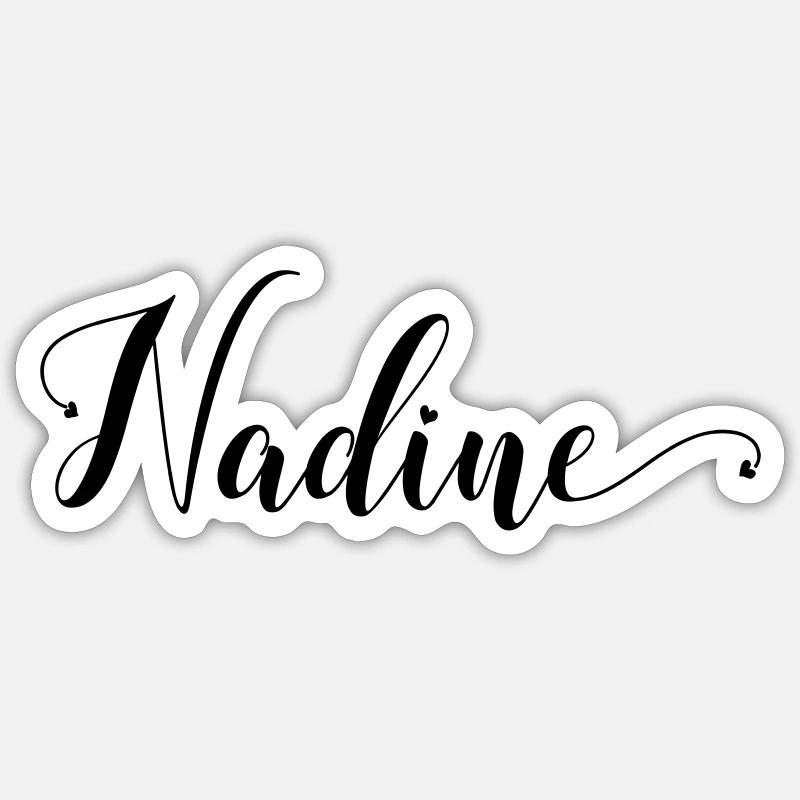 nadine - Sticker size S (10 x 10 cm) - white matte