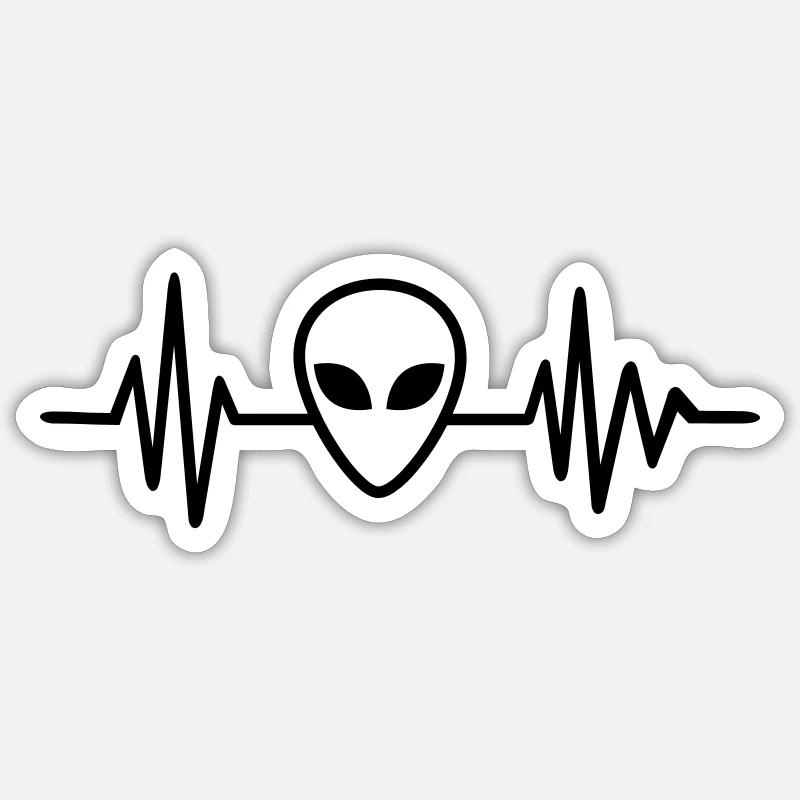 Alien - Sticker size S (10 x 10 cm) - white matte