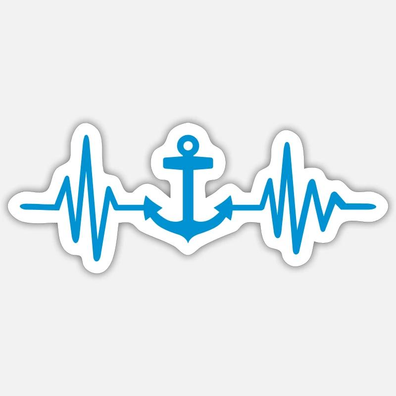 Ancre - Sticker taille S (10 x 10 cm) - blanc mat