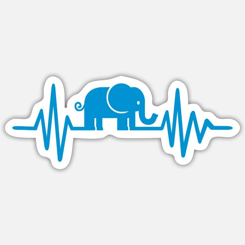 Elefant Sticker Größe S (10 x 10 cm)