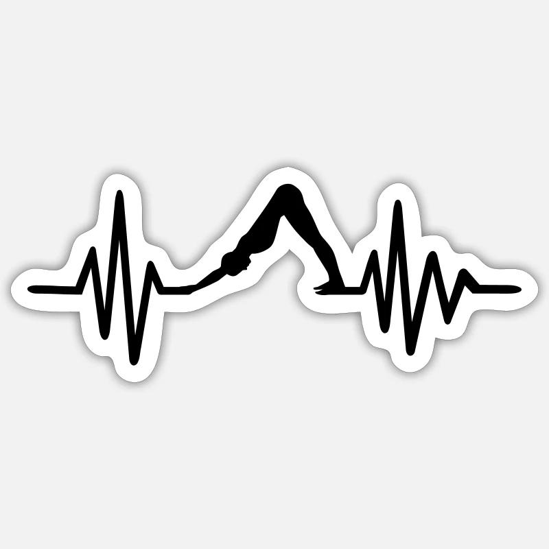 Pilates - Sticker size S (10 x 10 cm) - white matte