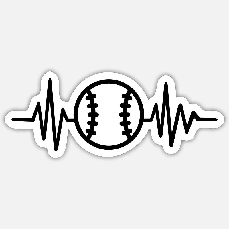 Baseball - Sticker size S (10 x 10 cm) - white matte