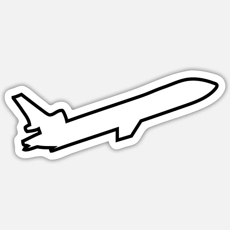 Flugzeut Jet Pilot Sticker Größe S (10 x 10 cm)