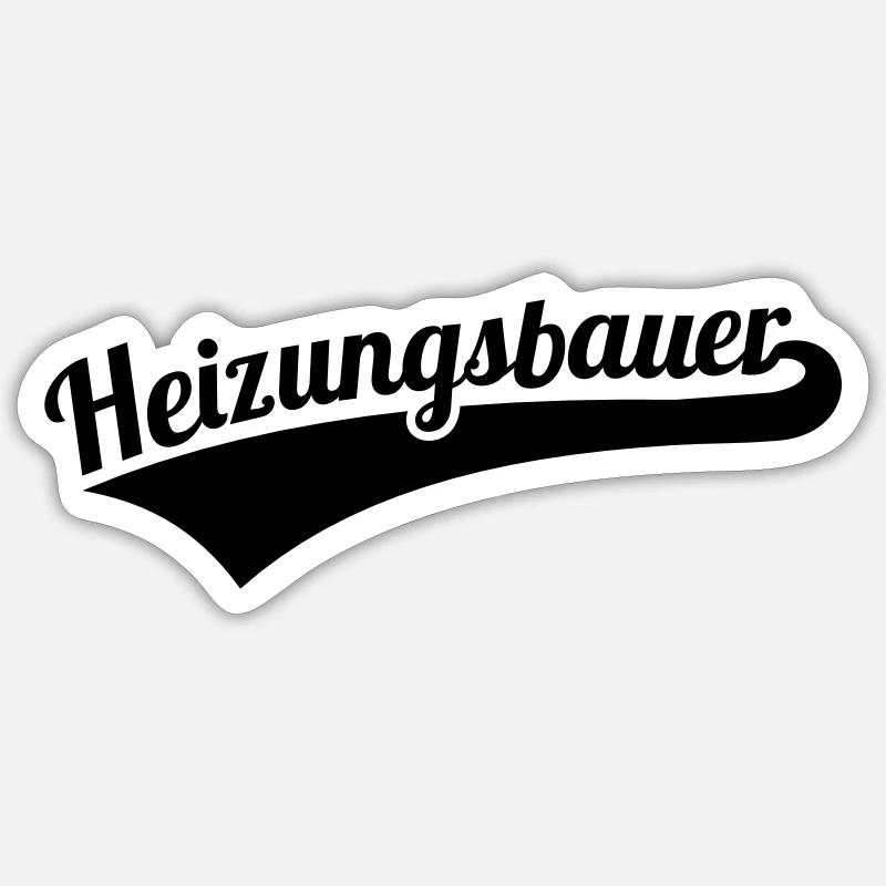 Heizungsbauer - Sticker Größe S (10 x 10 cm) - Mattweiß