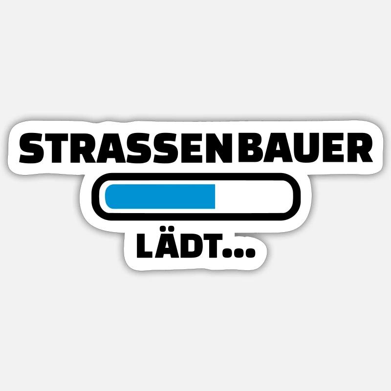 Straßenbauer Sticker Größe S (10 x 10 cm)