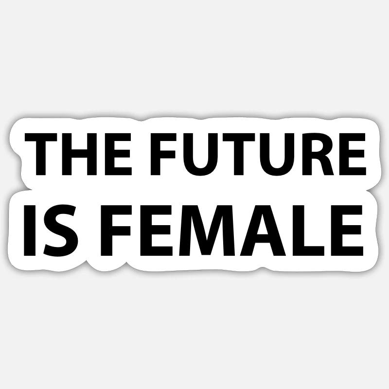 The Future Is Female - Sticker taille S (10 x 10 cm) - blanc mat
