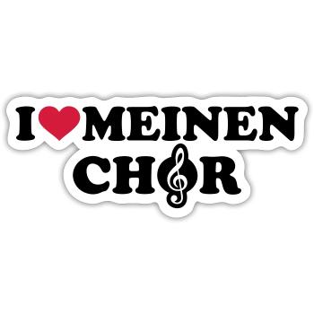 Chor - Sticker Größe S (10 x 10 cm) - Mattweiß - Vorne