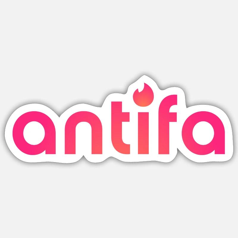Antifa - C'est un match! - Sticker taille S (10 x 10 cm) - blanc mat