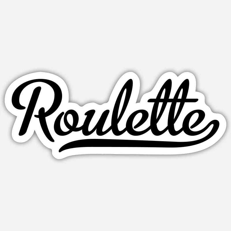 roulette - Sticker taille S (10 x 10 cm) - blanc mat