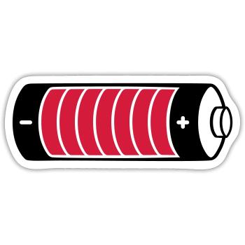 Charging bar battery clipart - Sticker size S (10 x 10 cm) - white matte - Front