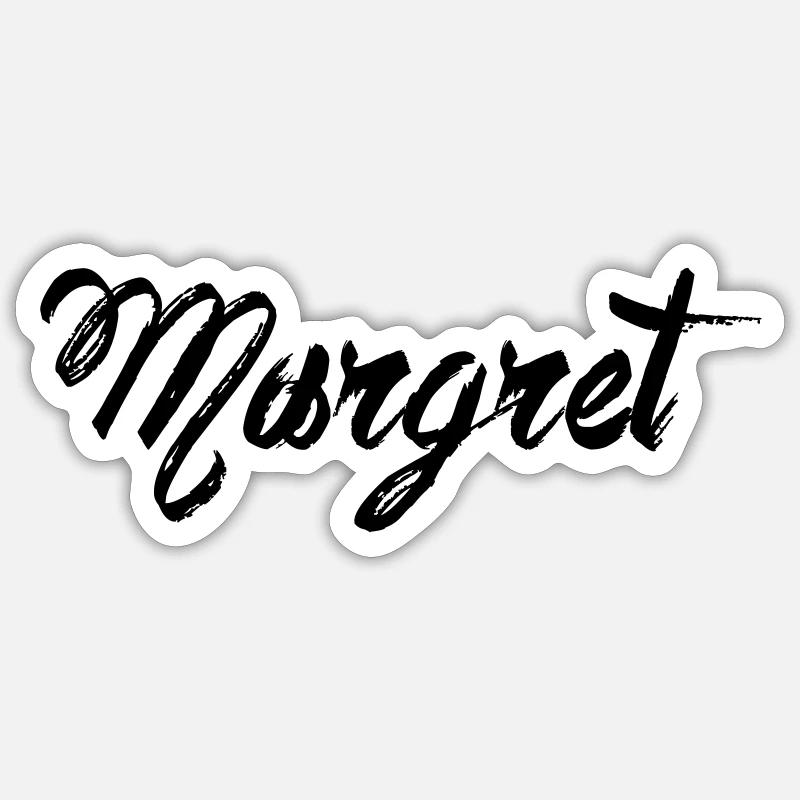 Margret - Sticker taille S (10 x 10 cm) - blanc mat