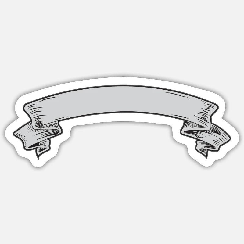 bannière - Sticker taille S (10 x 10 cm) - blanc mat