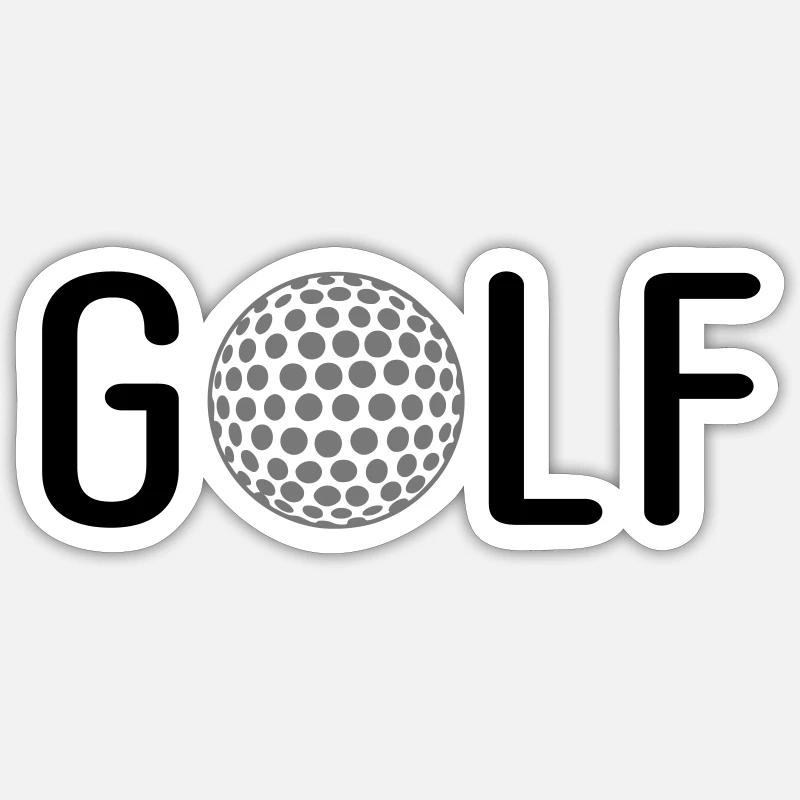 Le golf - Sticker taille S (10 x 10 cm) - blanc mat