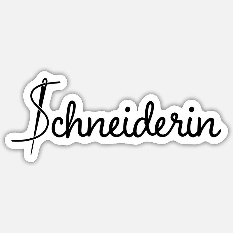schneiderin - Sticker Größe S (10 x 10 cm) - Mattweiß