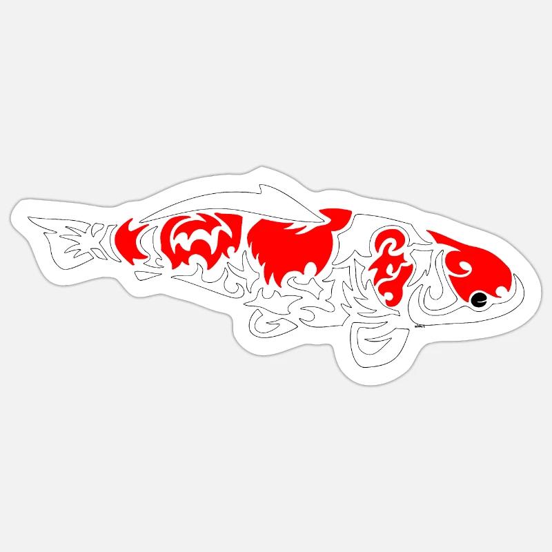 koi carp Sticker size S (10 x 10 cm)