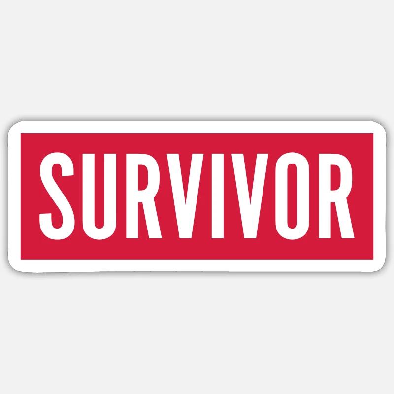 Survivor - Sticker size S (10 x 10 cm) - white matte