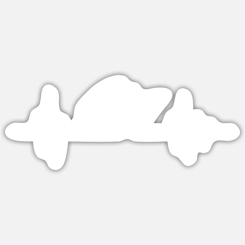 Croisière - Sticker taille S (10 x 10 cm) - blanc mat