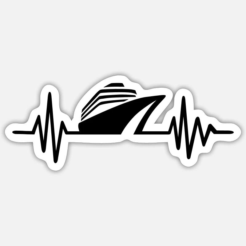 Croisière - Sticker taille S (10 x 10 cm) - blanc mat