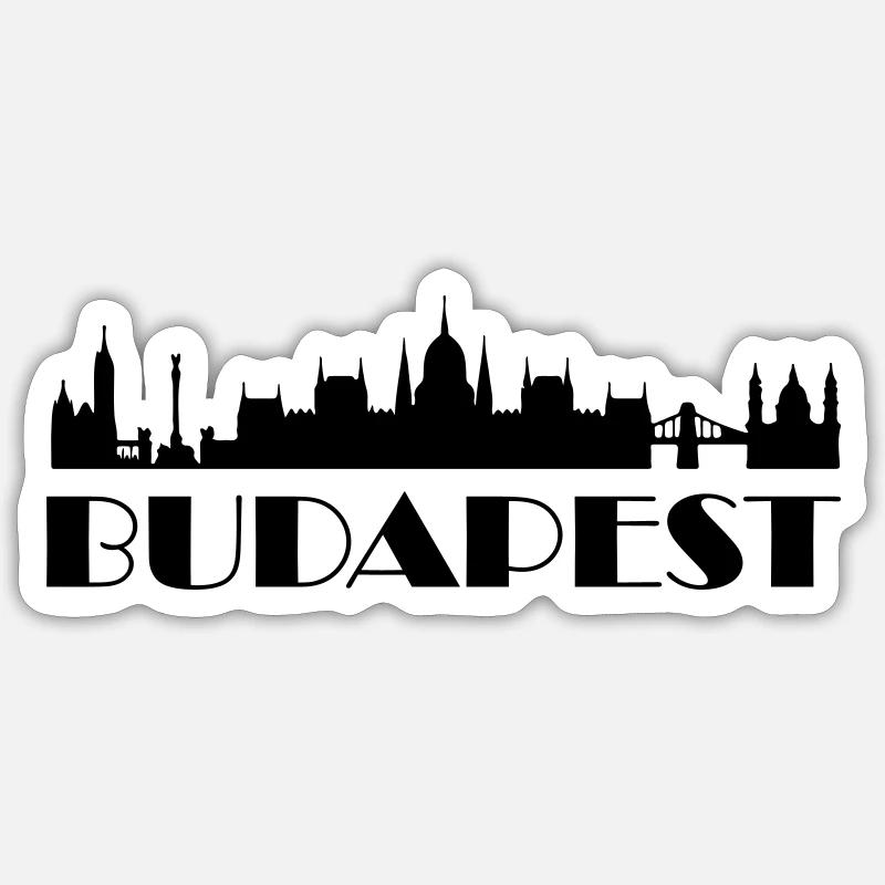 budapest - Sticker size S (10 x 10 cm) - white matte