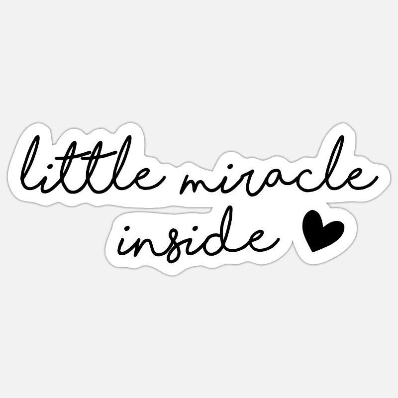 petit miracle à l'intérieur - Sticker taille S (10 x 10 cm) - blanc mat